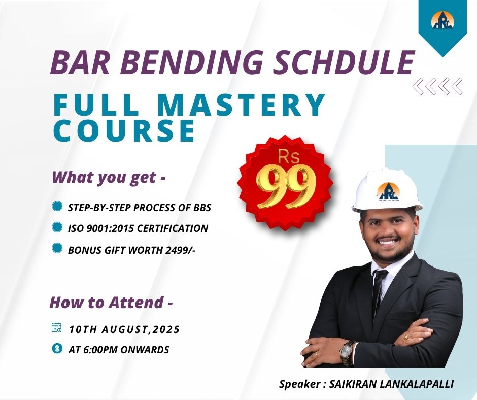 Webinar on BAR BENDING SCHEDULE