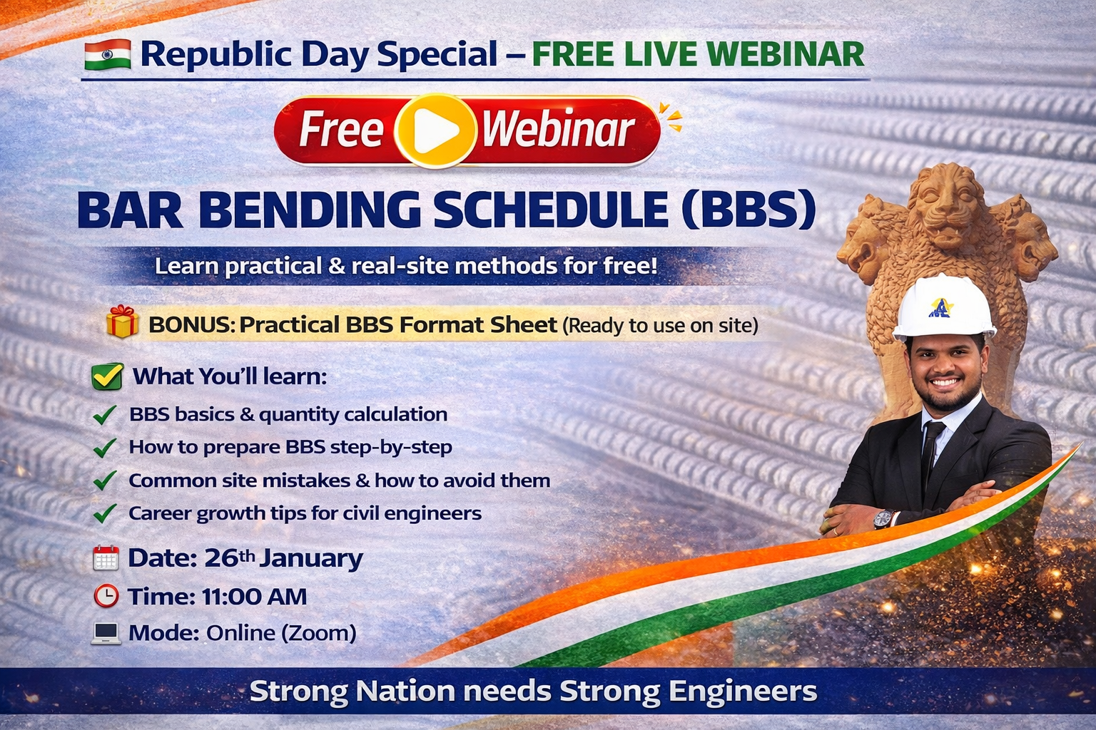 Master Bar Bending Schedule – 100% Free