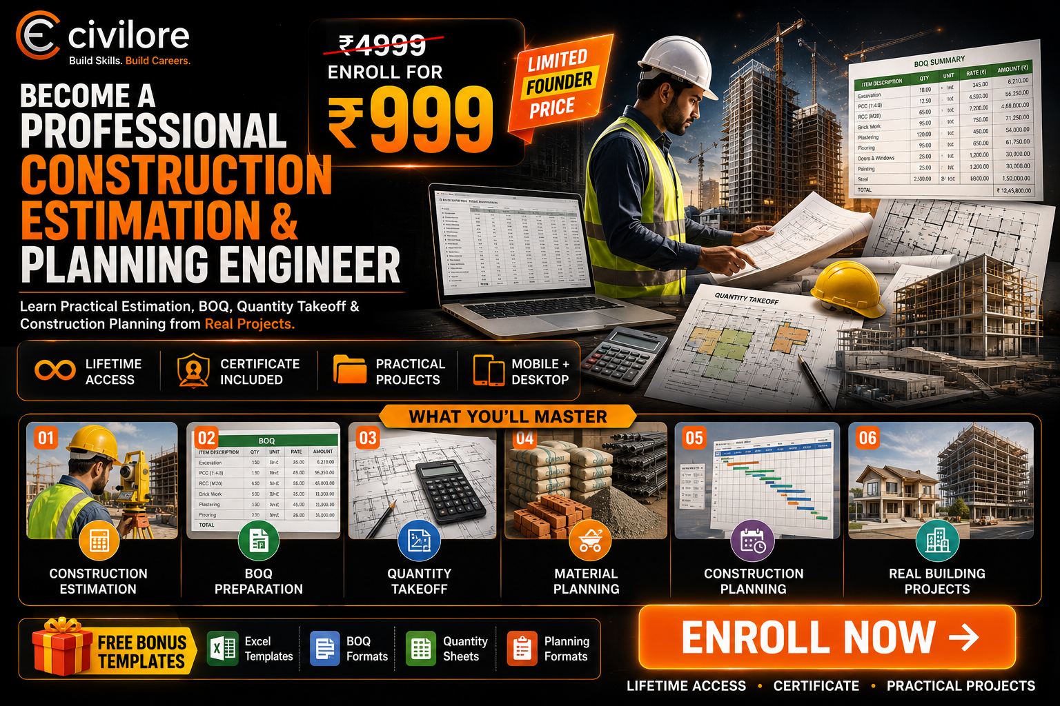 Master Construction Estimation & Planning Course